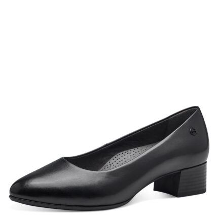 Дамски елегантни обувки Tamaris Comfort естествена кожа  черни