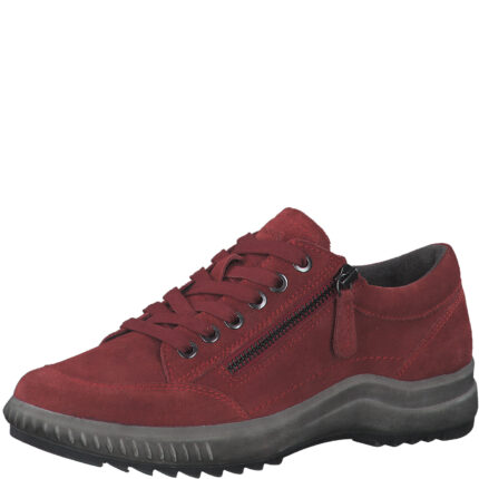 Дамски обувки с връзки Tamaris  естествена кожа  червени