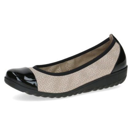 Дамски равни обувки Caprice естествена кожа бежови