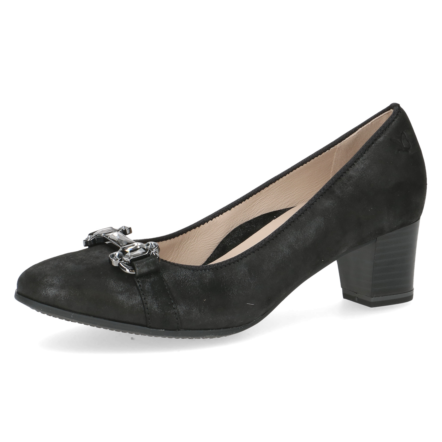 Дамски обувки Caprice естествен велур черни