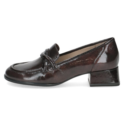 Дамски обувки на ток Caprice естествена кожа бордо