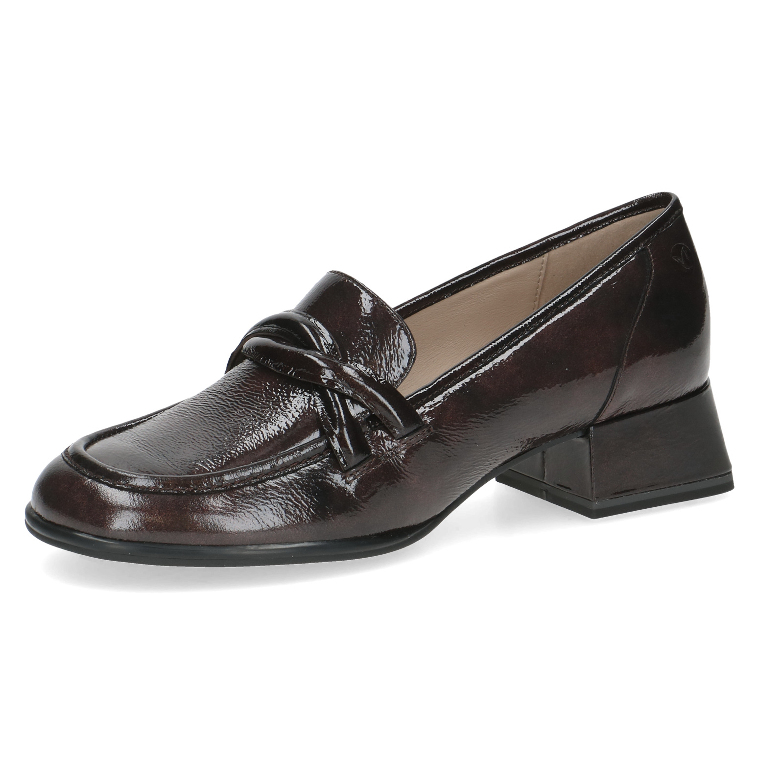 Дамски обувки на ток Caprice естествена кожа бордо