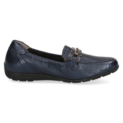 Дамски равни обувки балерина Caprice еленска кожа черни