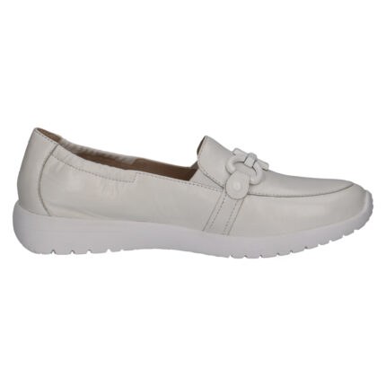 Дамски равни обувки Caprice естествена кожа бели