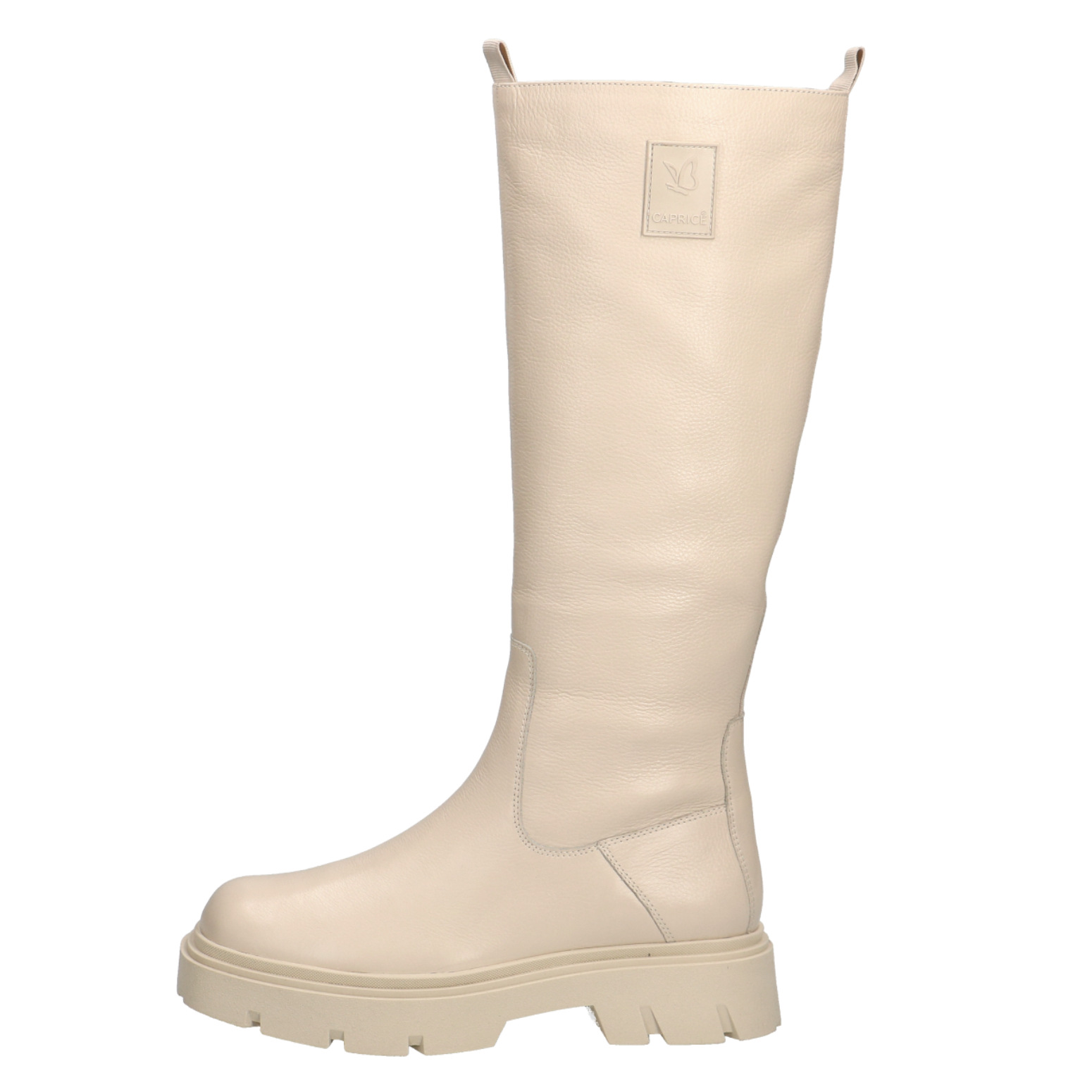 Дамски ботуши Caprice естествена кожа слонова кост