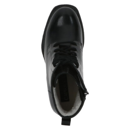 Дамски боти на ток Caprice естествена кожа черни