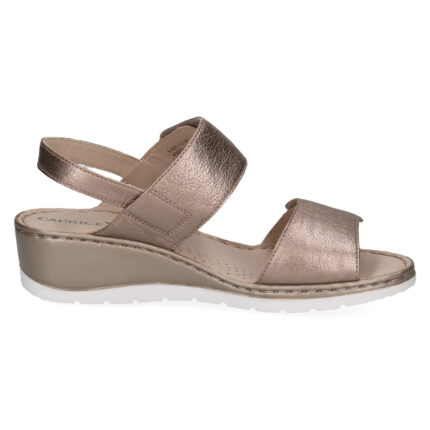 Дамски сандали Caprice естествена кожа златисти