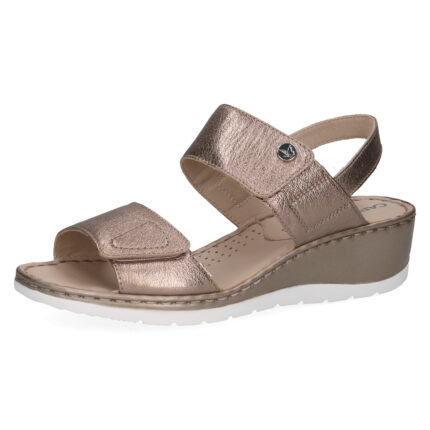 Дамски сандали Caprice естествена кожа златисти