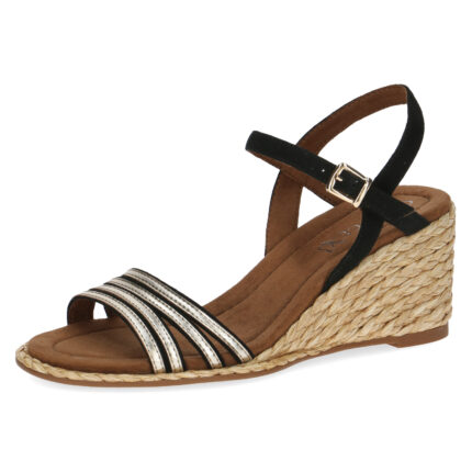 Дамски сандали на платформа Caprice черни