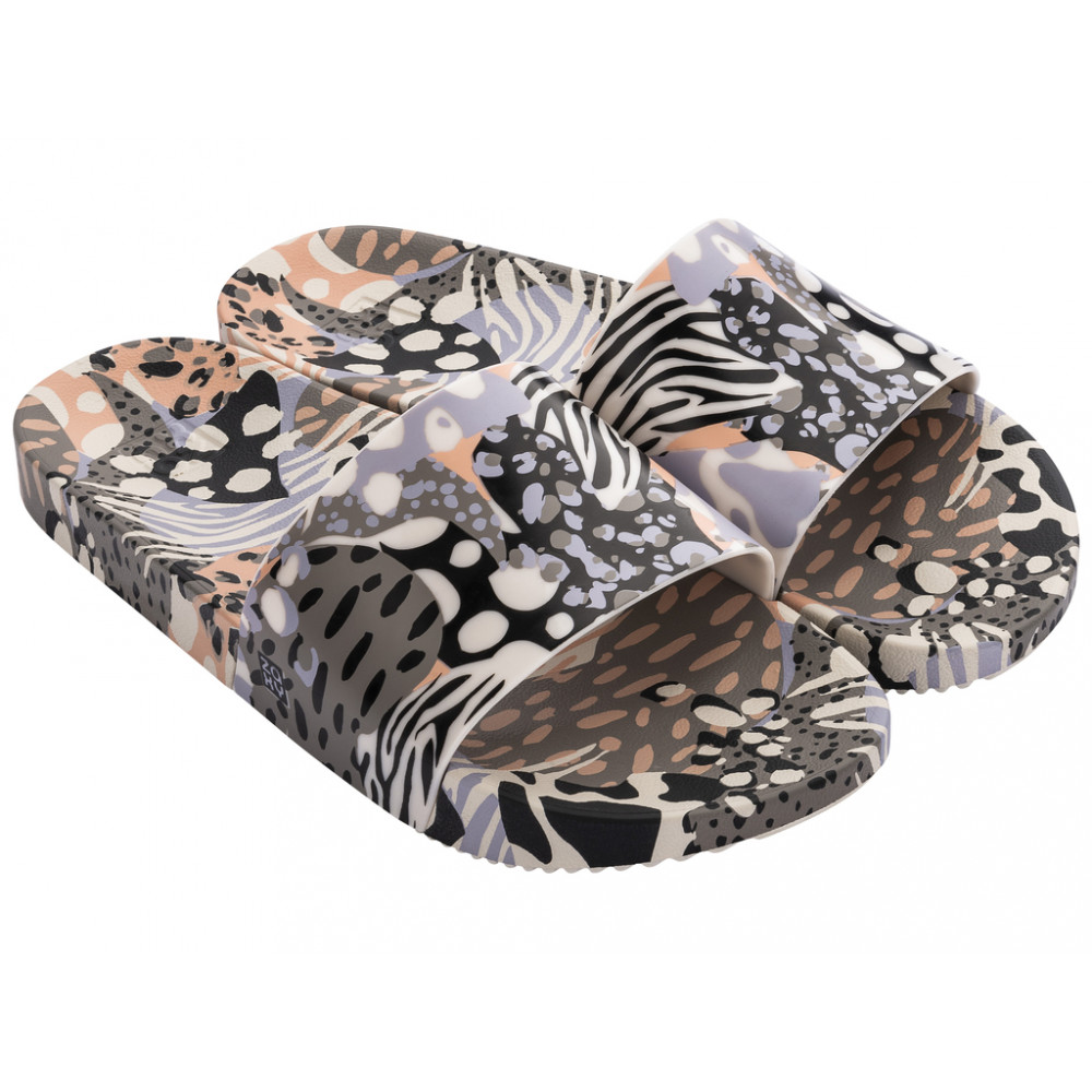 Дамски чехли Zaxy  черни/цветни