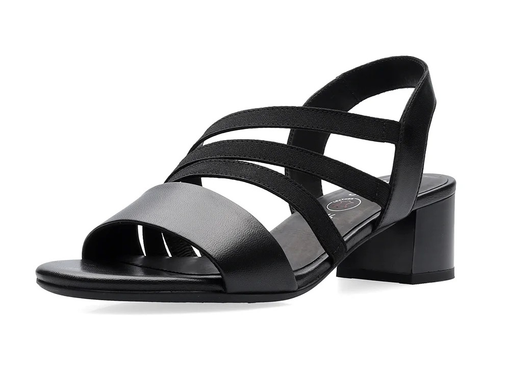 Дамски сандали Ara High Soft естествена кожа черни