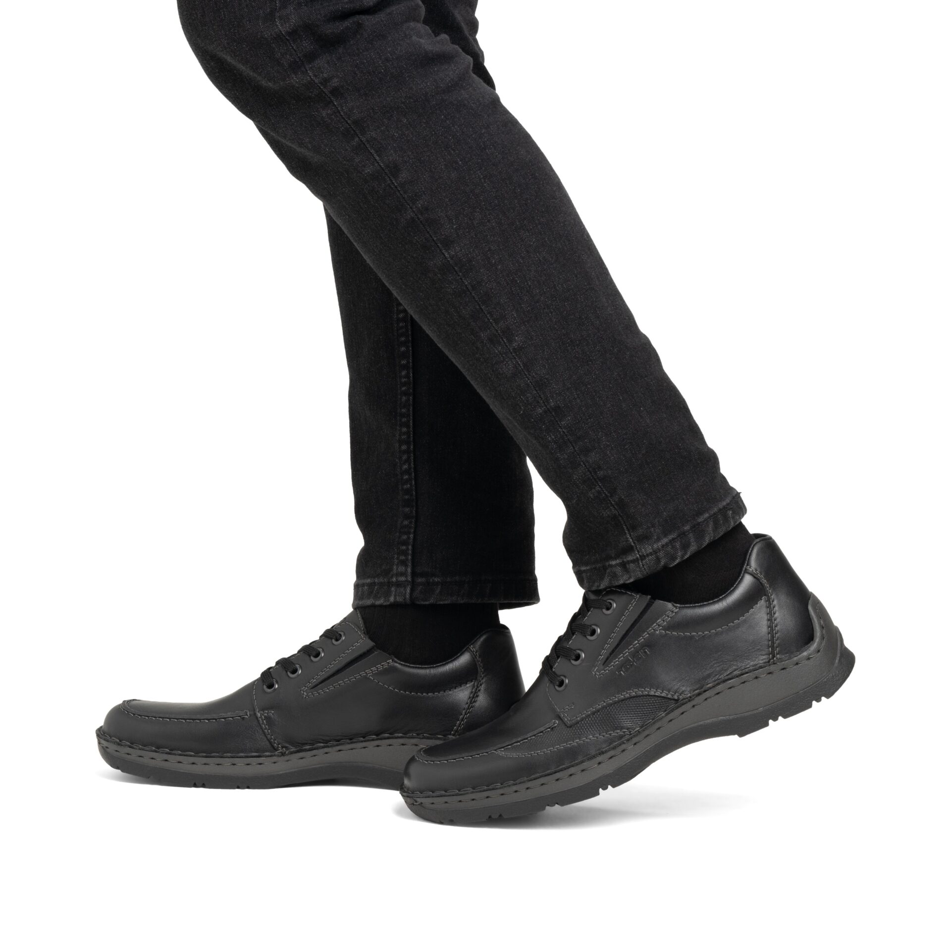 Мъжки обувки RIEKER-05315-00 естествена кожа черни