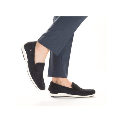 Мъжки ежедневни обувки без връзки Rieker 09050-14  естествена кожа сини