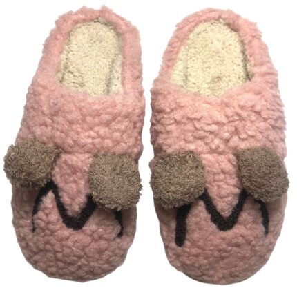 Дамски меки домашни чехли Kompass розови BD654