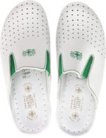 Дамски медицински чехли Sanital Light естествена кожа бели