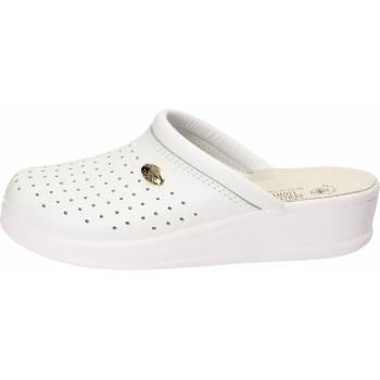 Дамски медицински чехли Sanital Light естествена кожа бели