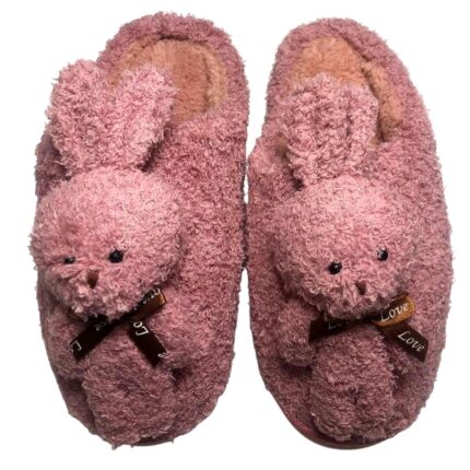 Дамски домашни чехли Kompass "зайчета" розови