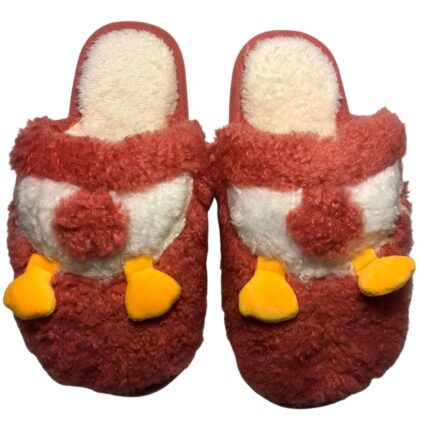Дамски домашни чехли Kompass червени патета
