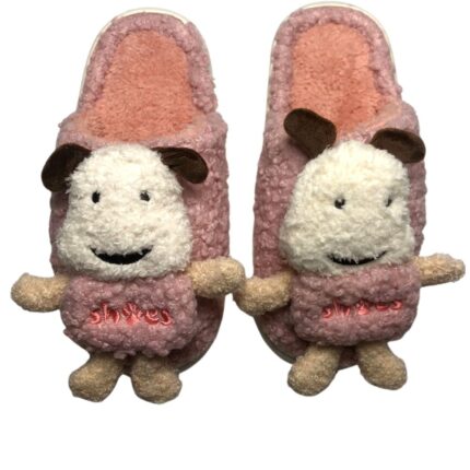 Дамски домашни чехли Kompass "кукла" розови