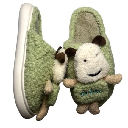 Дамски домашни чехли Kompass "кукла" зелени