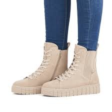 Дамски обувки с връзки Rieker W1061-62 бежови