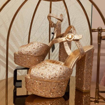 Дамски официални сандали на висок ток Yoncy розови