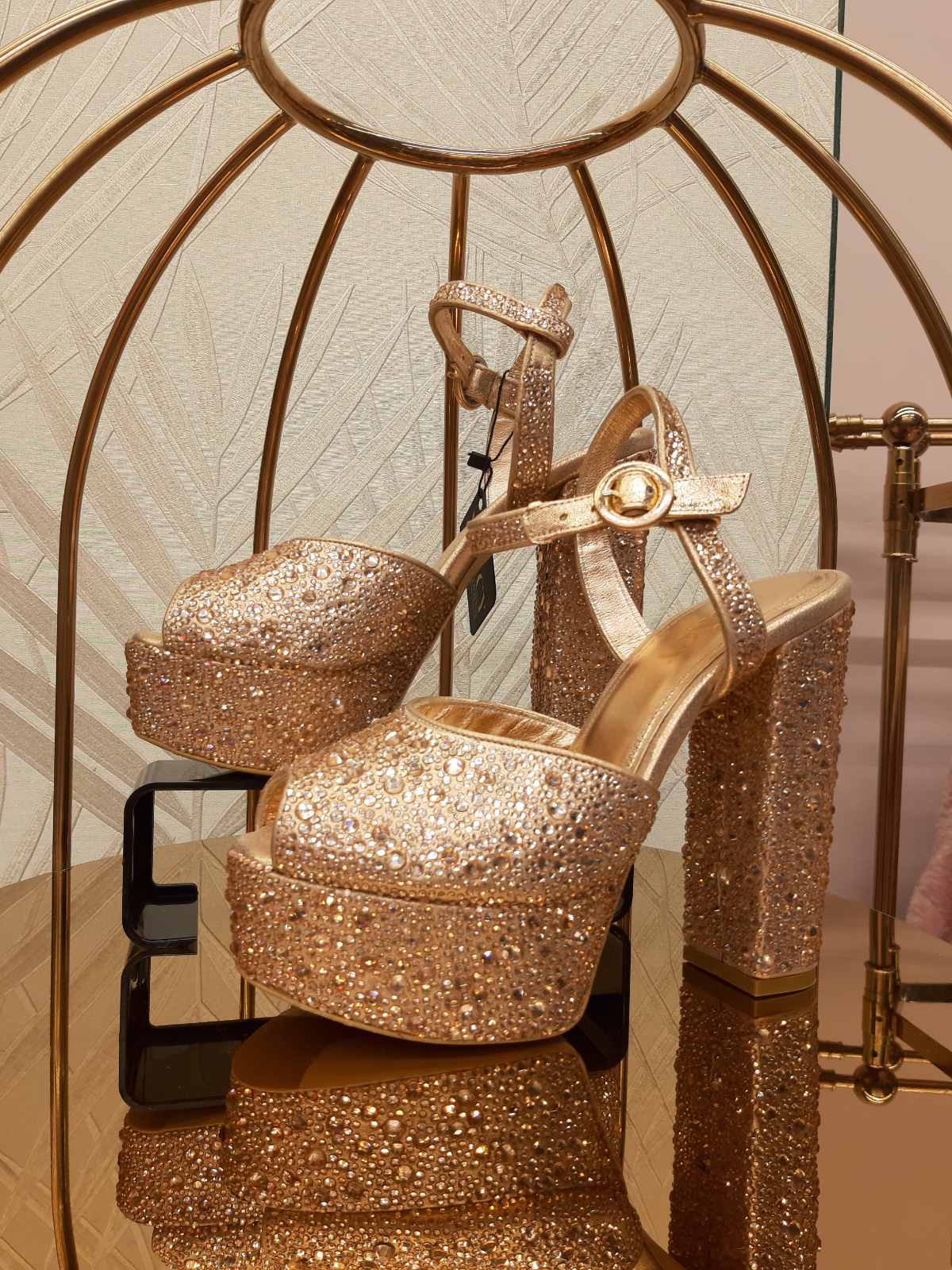 Дамски официални сандали на висок ток Yoncy розови