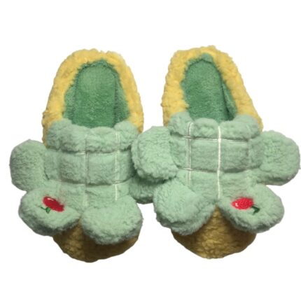 Дамски меки домашни чехли Kompass жълти ябълка
