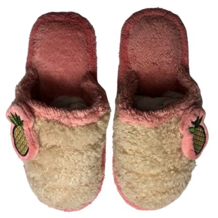Дамски домашни чехли Kompass "ананас" розови