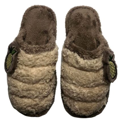 Мъжки домашни чехли Kompass "ананас" кафяви