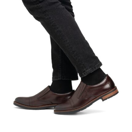 Мъжки обувки RIEKER 14654-25 естествена кожа кафяви