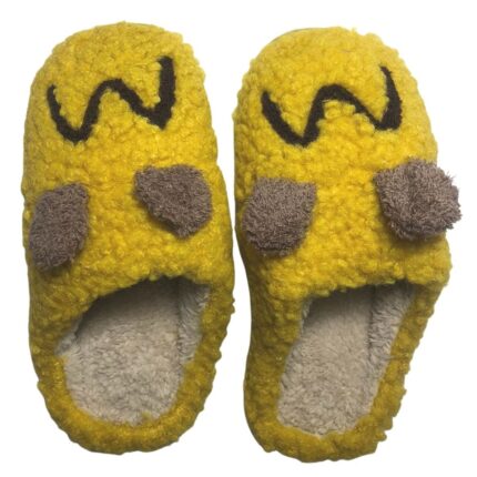 Дамски меки домашни чехли Kompass жълти BD654
