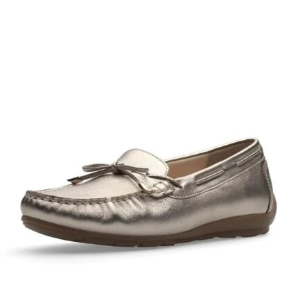 Дамски обувки Ara естествена кожа High Soft златисти