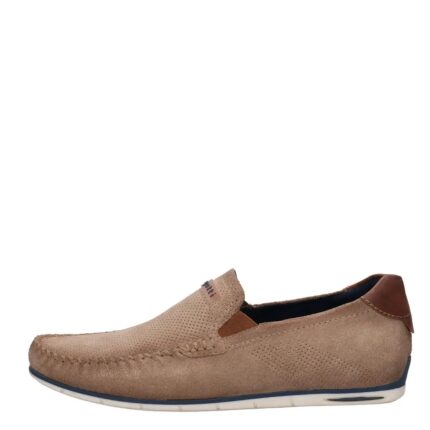 Мъжки мокасини Bugatti естествен велур бежови