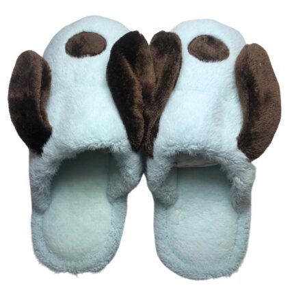 Дамски домашни чехли Kompass сини "кученца"