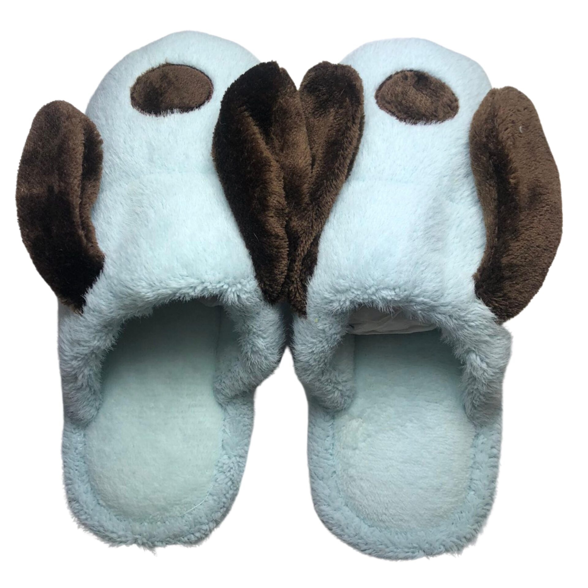 Дамски домашни чехли Kompass сини "кученца"