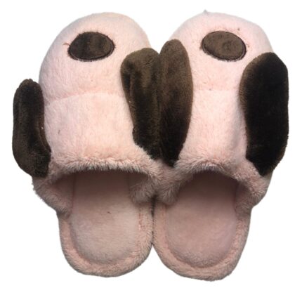 Дамски домашни чехли Kompass розови  "кученца"