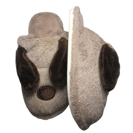 Мъжки домашни чехли Kompass кафяви  "кученца"