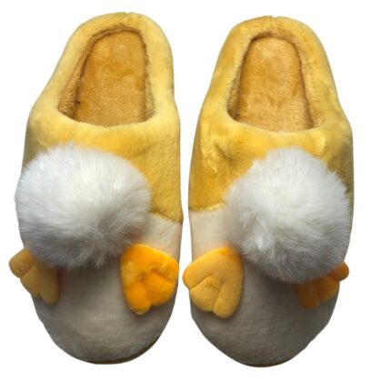 Домашни чехли Kompass жълти "пате"