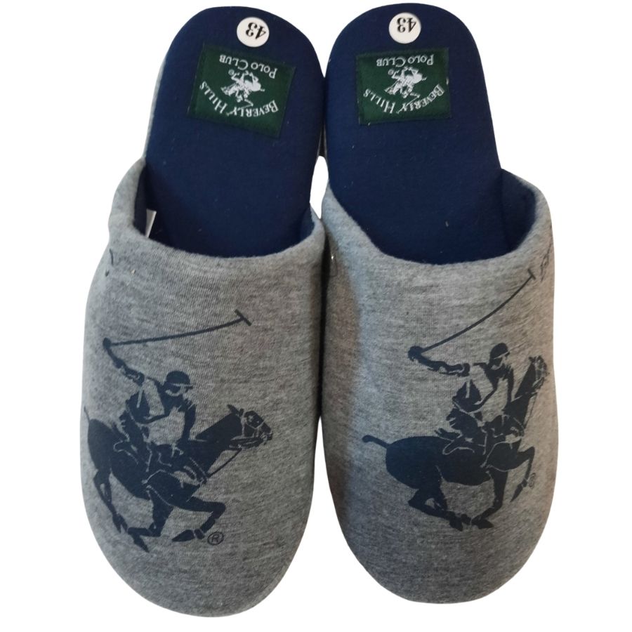 Мъжки домашни чехли Polo сиви