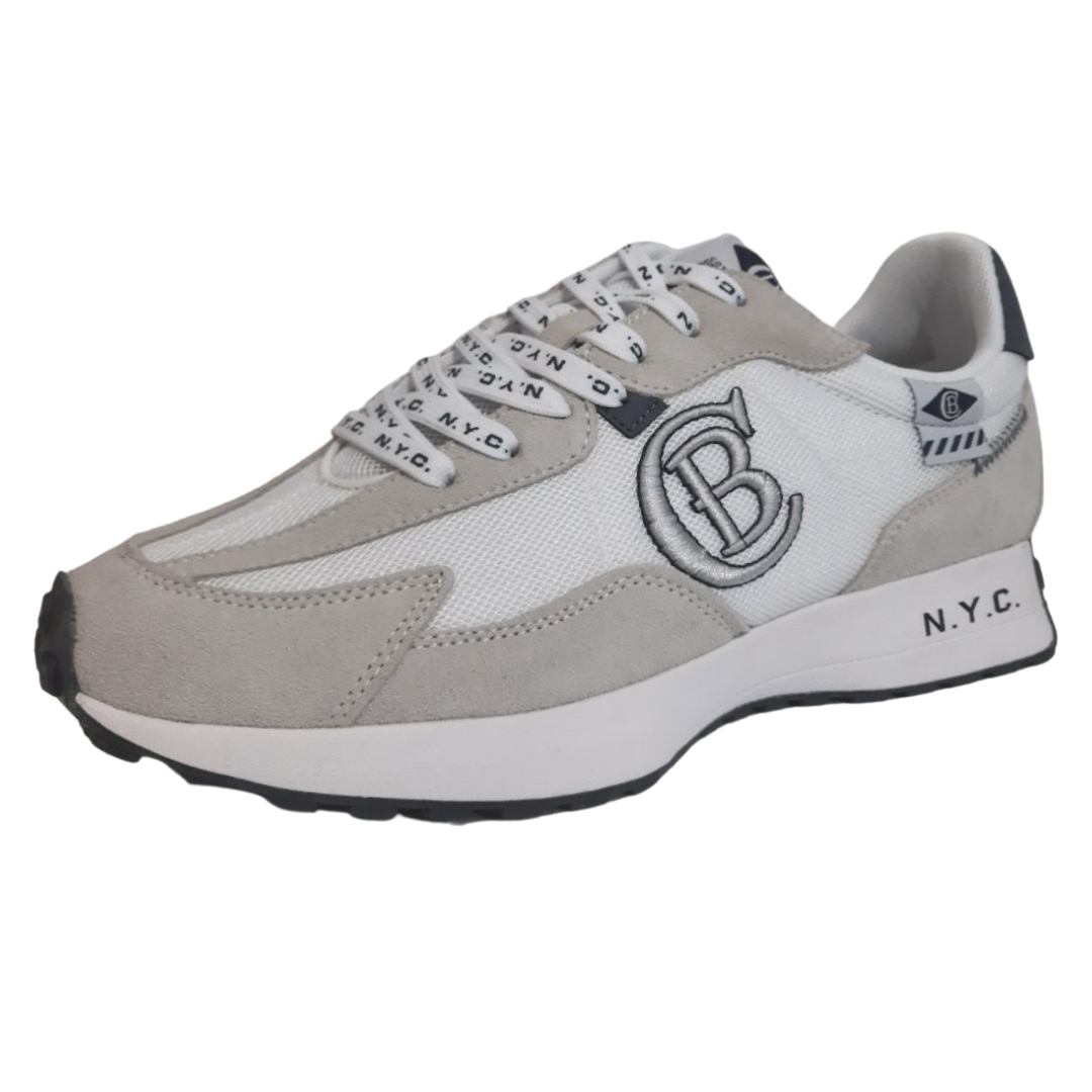 Мъжки спортни обувки с връзки Cottоn Belt PURITY WHITE бели/бежови