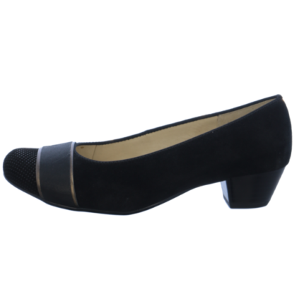 Дамски елегантни обувки  на среден ток Ara черeн велур