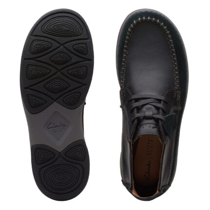 Мъжки боти  Clarks Nature 5 Mid естествена кожа черни