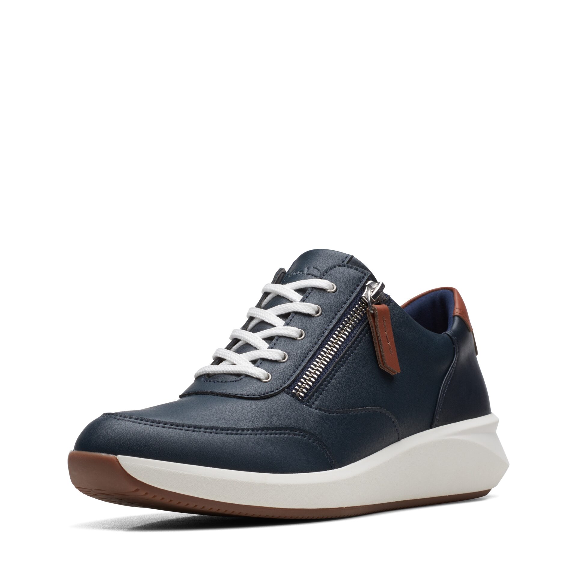 Дамски  спортни обувки Clarks Un Rio Zip естествена кожа сини