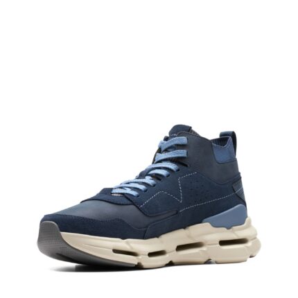 Мъжки боти Clarks NXE Hi естествена кожа сини