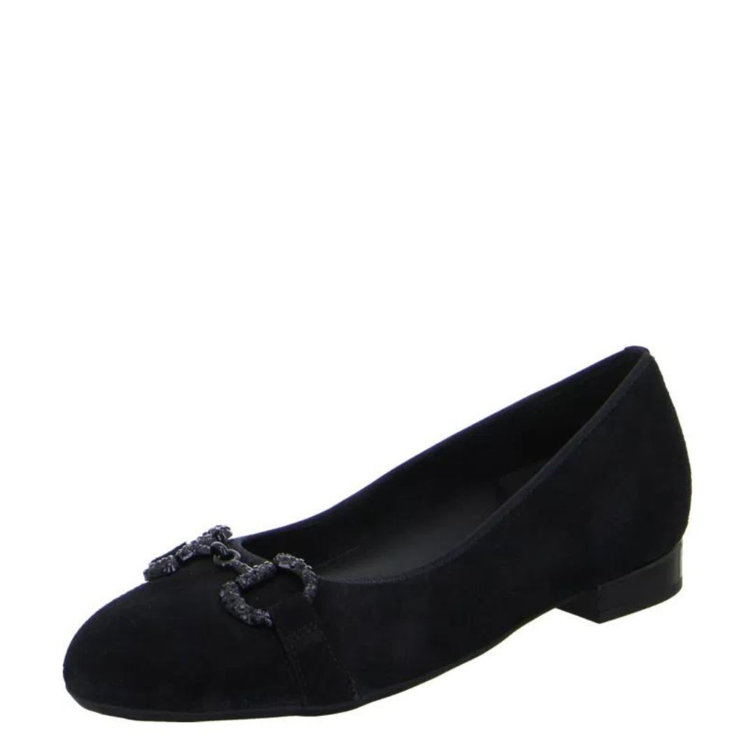 Дамски обувки Ara High Soft естествен велур черни