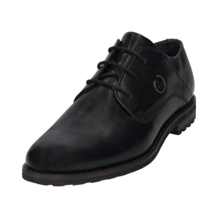 Елегантни мъжки обувки от естествена кожа Bugatti Zavello черни