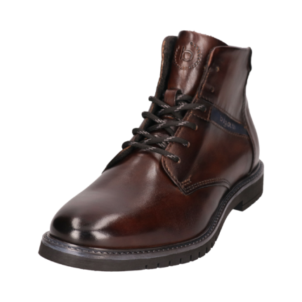 Мъжки боти Bugatti естествена кожа черни/кафяви