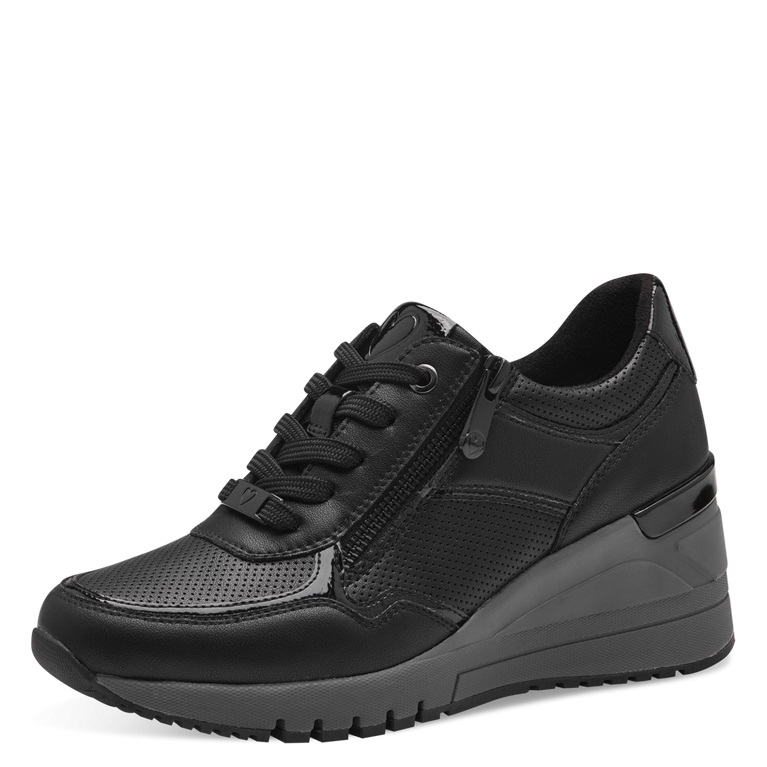 Дамски спортни обувки на платформа Marco Tozzi Feel Me черни