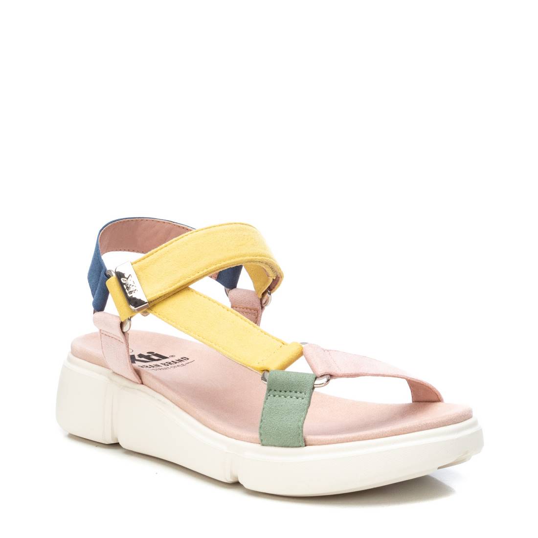 Дамски равни сандали Xti цветни